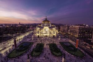 Mexico City's Downtown At Twilight