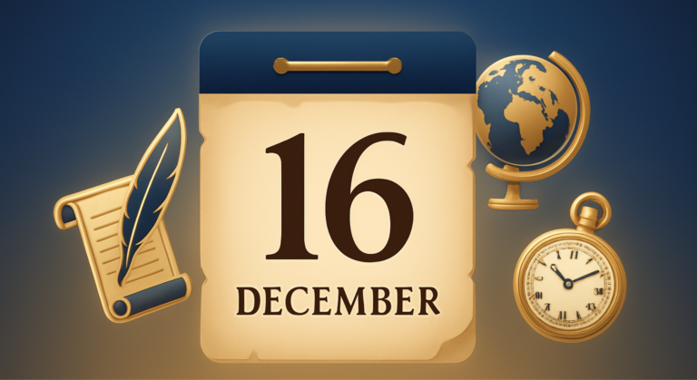 Fatos Relevantes na História Mundial em 16 de Dezembro
