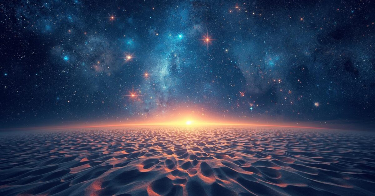 Há mais estrelas no universo do que grãos de areia em todas as praias da Terra Uma comparação visual e numérica impressionante para mostrar a imensidão do cosmos.