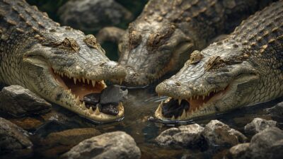 Por que os jacarés e crocodilos comem pedra?